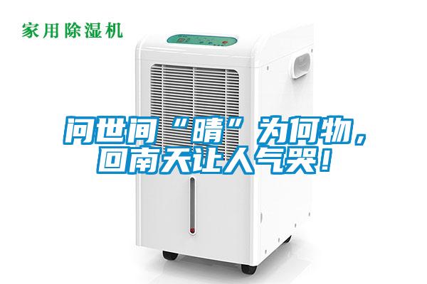 問世間“晴”為何物，回南天讓人氣哭！