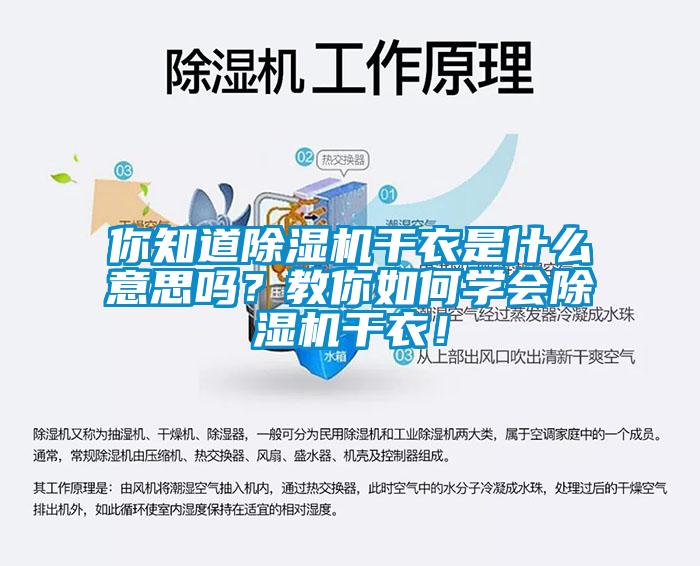 你知道除濕機(jī)干衣是什么意思嗎？教你如何學(xué)會除濕機(jī)干衣！