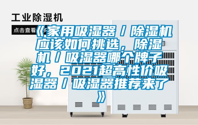 《家用吸濕器／除濕機(jī)應(yīng)該如何挑選，除濕機(jī)／吸濕器哪個(gè)牌子好，2021超高性?xún)r(jià)吸濕器／吸濕器推薦來(lái)了》