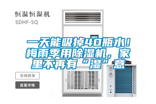 一天能吸掉40瓶水！梅雨季用除濕機(jī)，家里不再有“濕”意