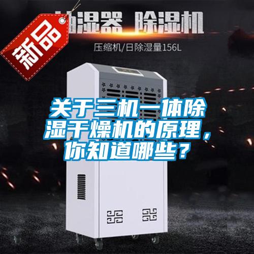關(guān)于三機一體除濕干燥機的原理，你知道哪些？