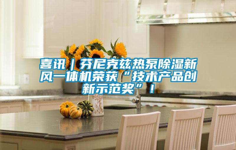喜訊｜芬尼克茲熱泵除濕新風一體機榮獲“技術產(chǎn)品創(chuàng)新示范獎”！