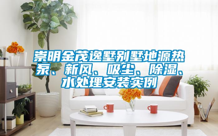 崇明金茂逸墅別墅地源熱泵、新風(fēng)、吸塵、除濕、水處理安裝實(shí)例