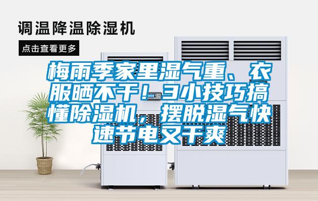 梅雨季家里濕氣重、衣服曬不干！3小技巧搞懂除濕機(jī)，擺脫濕氣快速節(jié)電又干爽