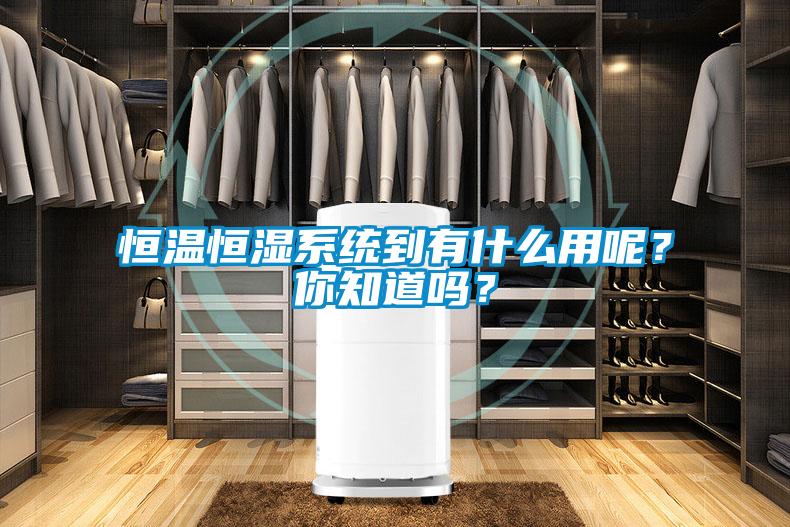 恒溫恒濕系統(tǒng)到有什么用呢？你知道嗎？