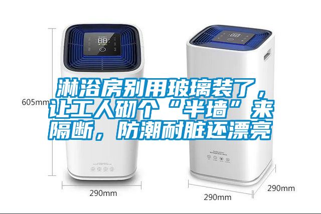 淋浴房別用玻璃裝了，讓工人砌個“半墻”來隔斷，防潮耐臟還漂亮