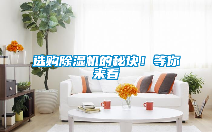選購除濕機的秘訣！等你來看